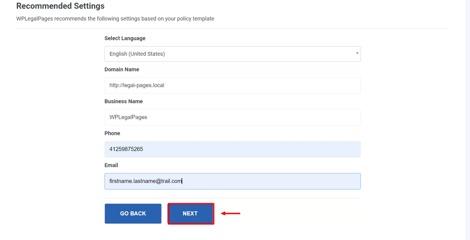 Basic details for copyright notices