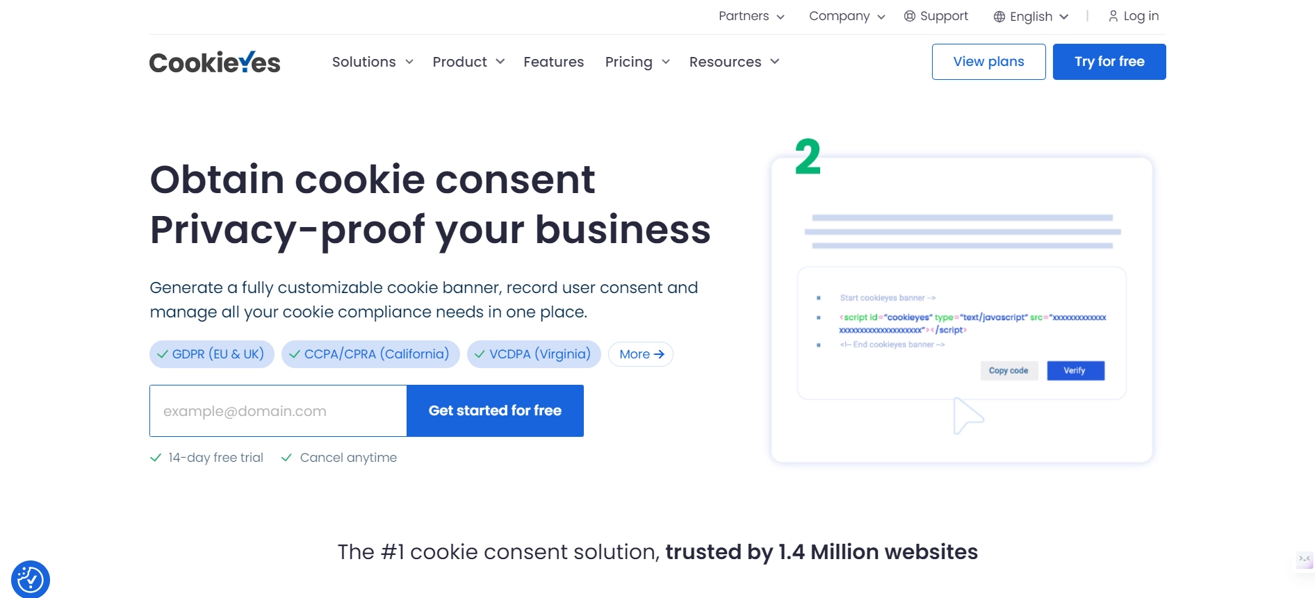 CookieYes plugin- wordpress cookie consent 
